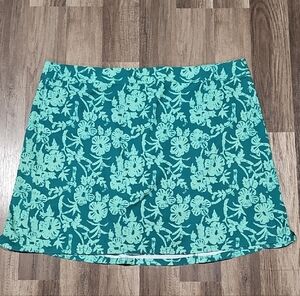 Ripskirt Hawaii Teal Floral Mini Skirt